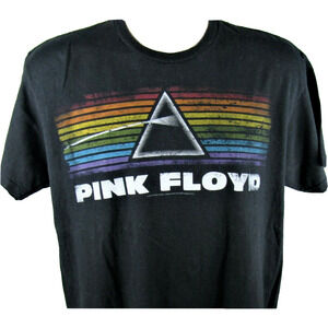 Liquid Blue Pink Floyd T-Shirt Size Large Dark Side of the Moon David Gilmore